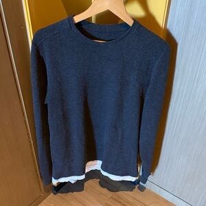 All Saints Navy Long Sleeve Sweater Size Medium